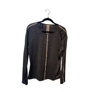 Nike Pro Hypercool Womens Size XL Long Sleeve Pullover Gray Mesh Panel Athletic